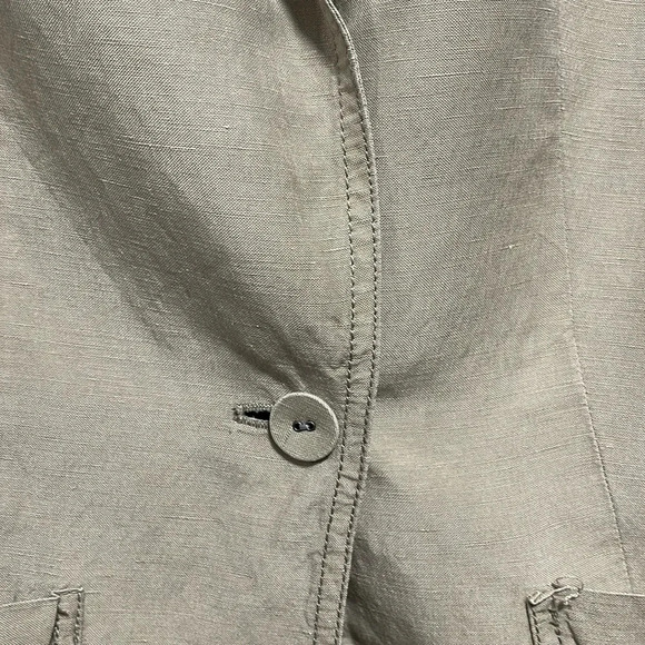 J.Jill Silk Linen Blend One Button Blazer Size Medium Petite - Picture 3 of 7